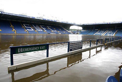 Sheffield Wednesday flooded