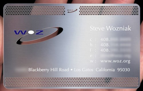 Steve Wozniak business card